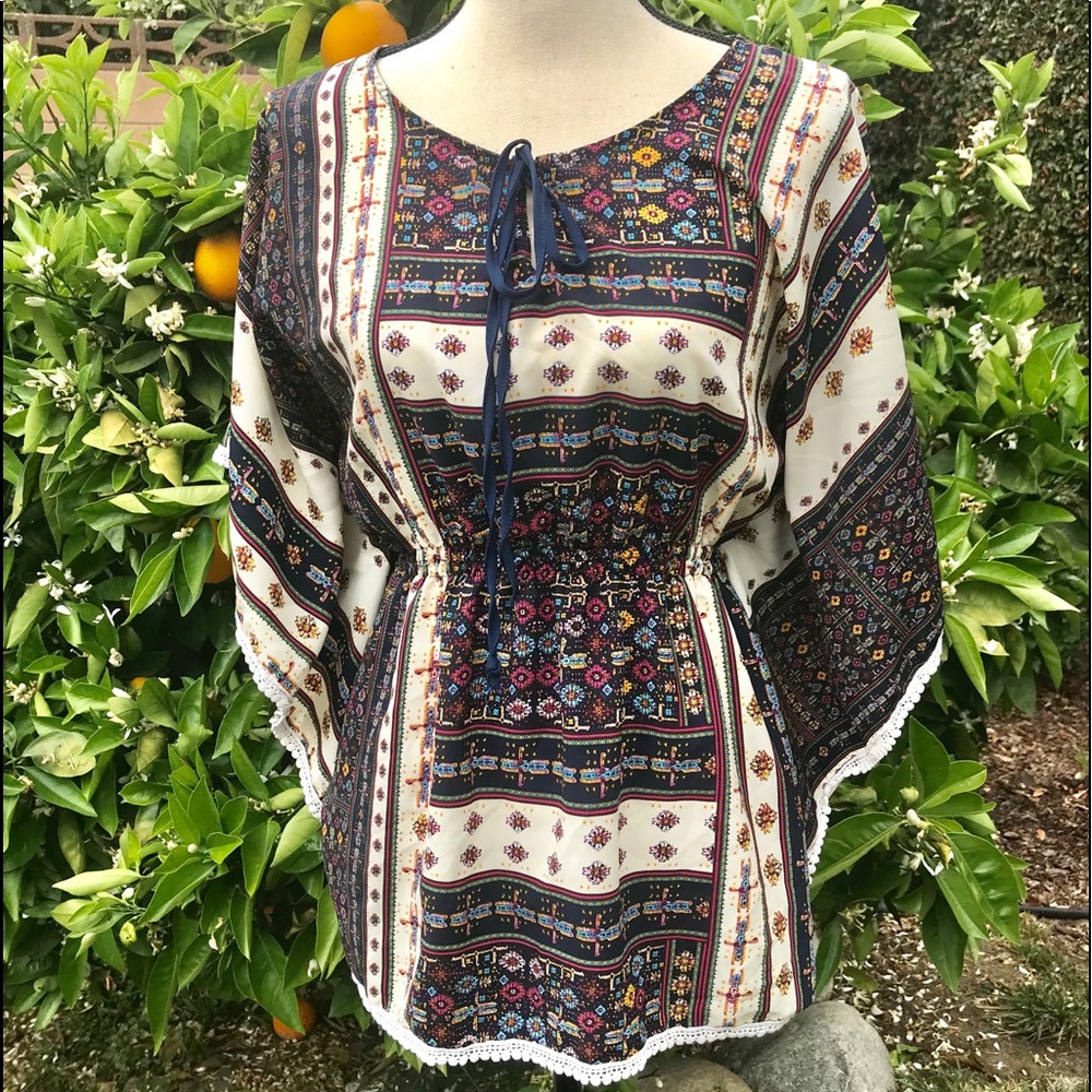 ☮️2 for $20-Harlowe & Graham Vintage Boho top